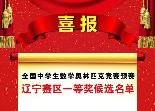 全国中学生数学奥林匹克竞赛预赛辽宁赛区一等奖